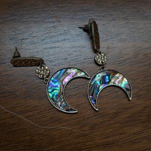Iridescent Crecsent Earrings